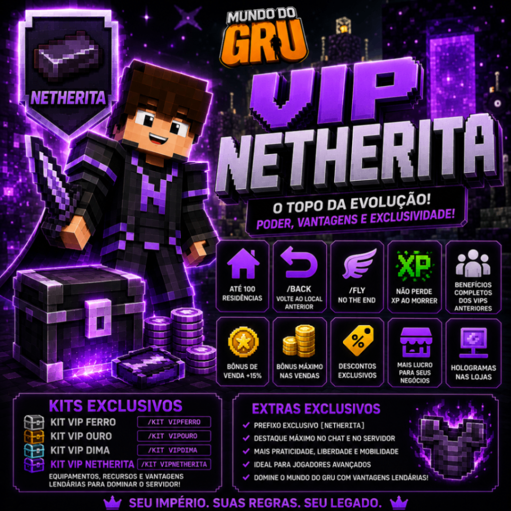 VIP NETHERITA - 180 Dias